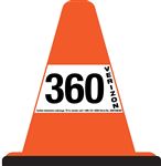 360 Custom Walk Around Safety Cone - White Decal